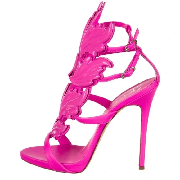 Giuseppe Zanotti Pink Leaf Sandals - Picture 2 of 9